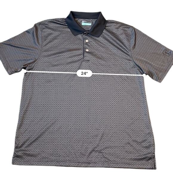 PGA TOUR Men's Diamond Mosaic-Print Polo‎ Shirt Grey Black Size XXL - Picture 5 of 11